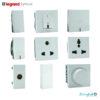 grouped image of legrand's lyncus series switches and sockets on a white background available to buy from shiningbulb.com