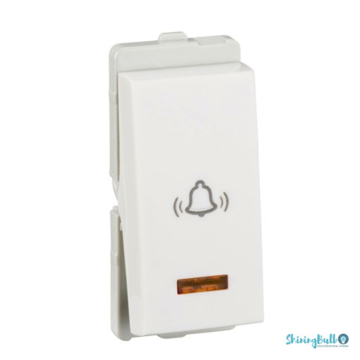 Bell push switch, 1-md, with indicator lamp - P1085, (Schneider electric, Livia series)