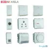 grouped image of gm gx's axela series switches and sockets on a white background available to buy from shiningbulb.com